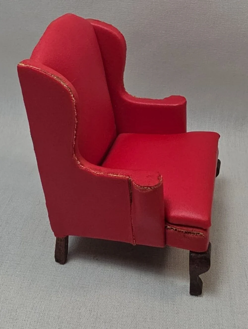 DollHouse Gentlemen’s Chair Mahogany Red 1:12 Scale Doll House Miniature Chair